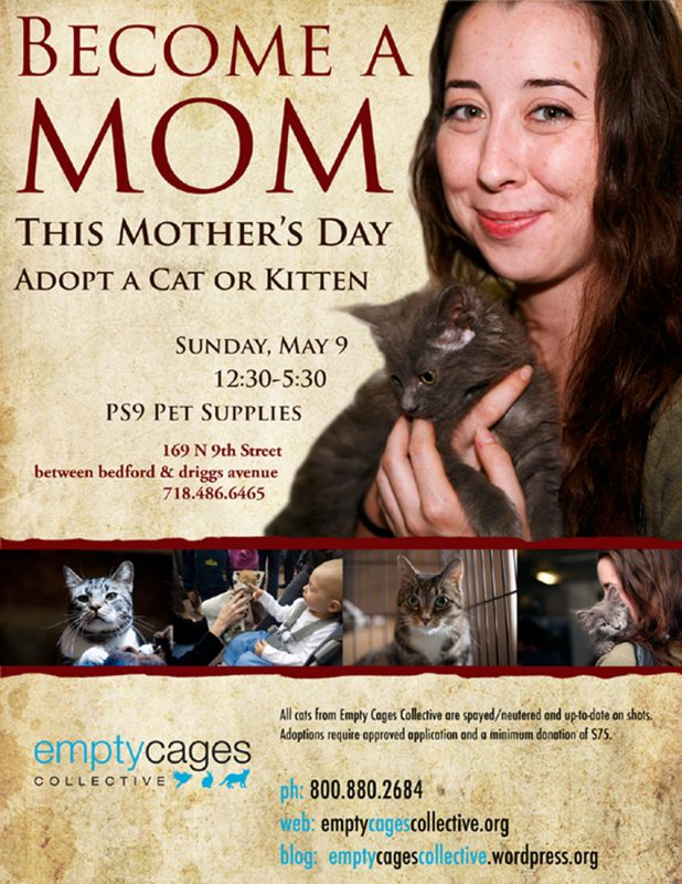 become a mom this mothers day - empty cages