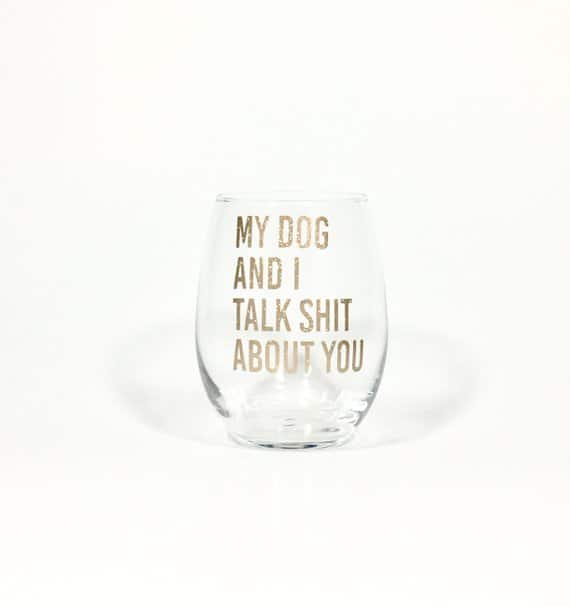 Pet Lover Glass on Etsy