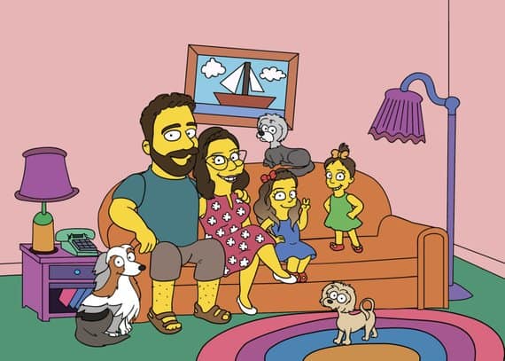 Simpson Art From Family Photos