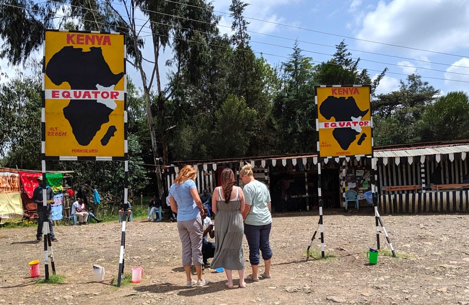 Stopping at the equator in Kenya