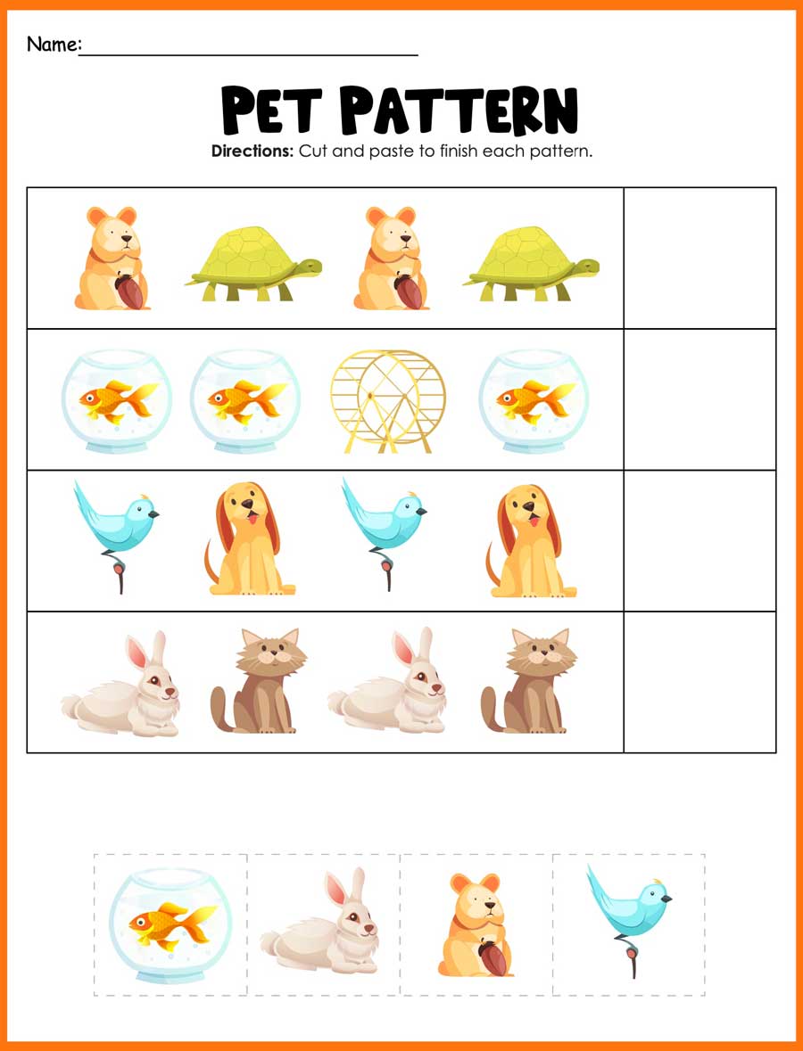 Easy Kids Pet Activity Worksheet {Free PDF Download}
